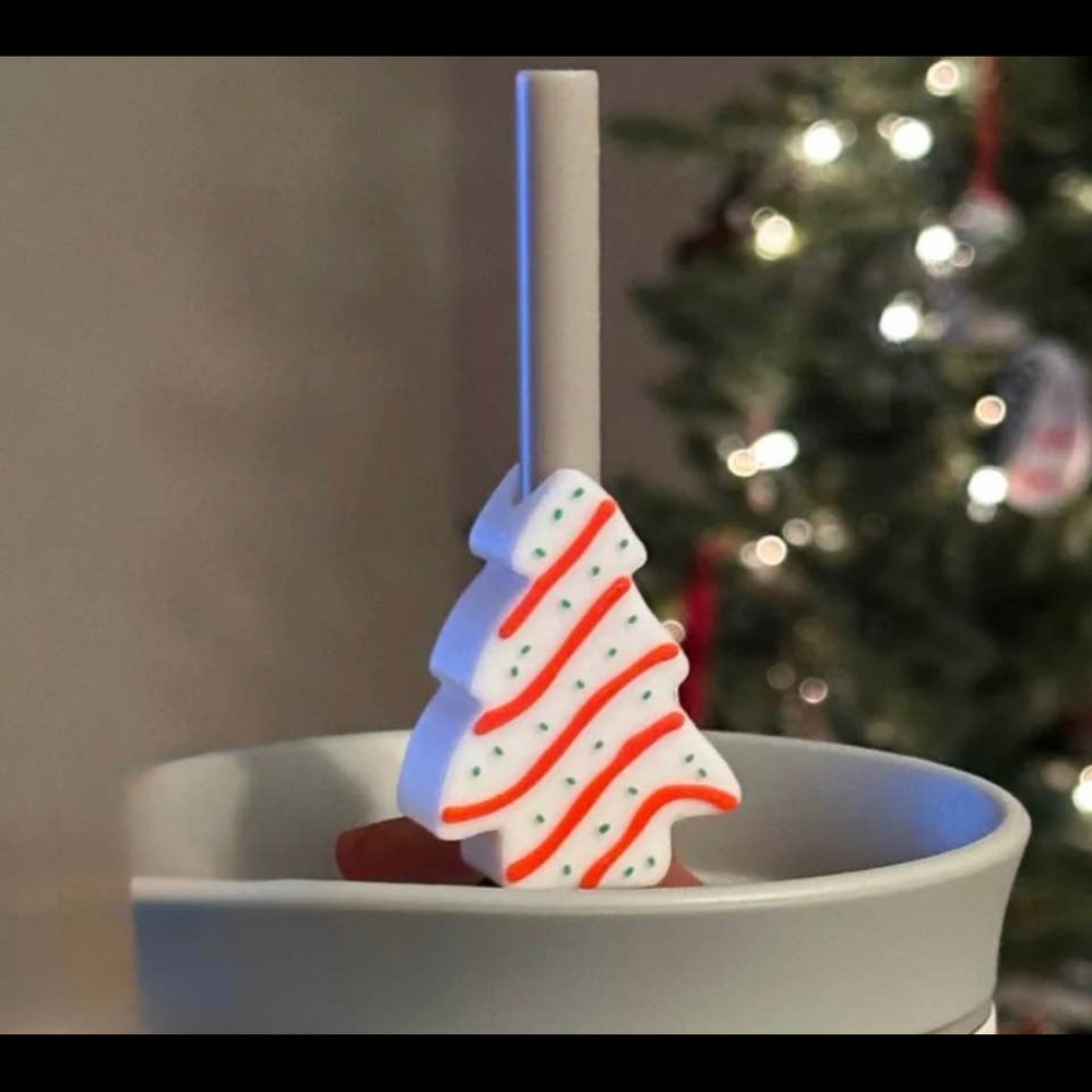 Little Debbie Christmas Tree Straw Topper (Set Of 2)